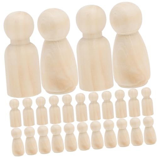 NOLITOY 48 Stück Teiliges Unbemalte Holz Puppen Naturbelassene Holzfiguren zum Bemalen DIY Holz Peg Dolls für Basteln und Kreative Dekoration NOLITOY 48 Stück Teiliges Unbemalte Holz Puppen Naturbelassene Holzfiguren zum Bemalen DIY Holz Peg Dolls für Basteln und Kreative Dekoration von NOLITOY