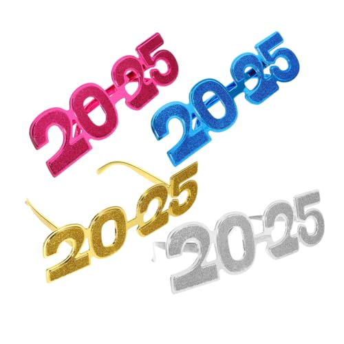 NOLITOY 4Stücke Neujahrsparty Sonnenbrillen Glitzerbrillen für Lustige Foto Requisiten für Feierlichkeiten Dekorative Party Accessoires NOLITOY 4Stücke Neujahrsparty Sonnenbrillen Glitzerbrillen für Lustige Foto Requisiten für Feierlichkeiten Dekorative Party Accessoires von NOLITOY