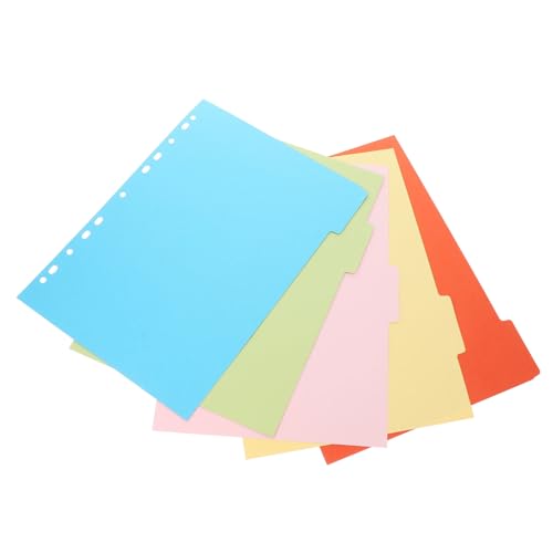 NOLITOY 5 Blätter Index Trennblätter Bunte Ringbuch Teiler für Notizbücher Aktenordner und Planer Praktische Dokumenten Organizer für Schnelles Auffinden und Übersichtliche Ablage NOLITOY 5 Blätter Index Trennblätter Bunte Ringbuch Teiler für Notizbücher Aktenordner und Planer Praktische Dokumenten Organizer für Schnelles Auffinden und Übersichtliche Ablage von NOLITOY
