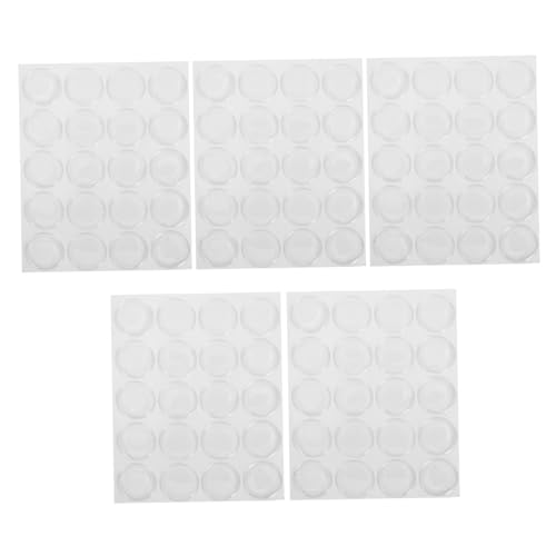 NOLITOY 5 Blatt Runde Resin Cabochon Sticker Selbstklebend Transparent Bögen Für Schmuck und DIY Bastelprojekte Edelstein Harz Aufkleber von NOLITOY
