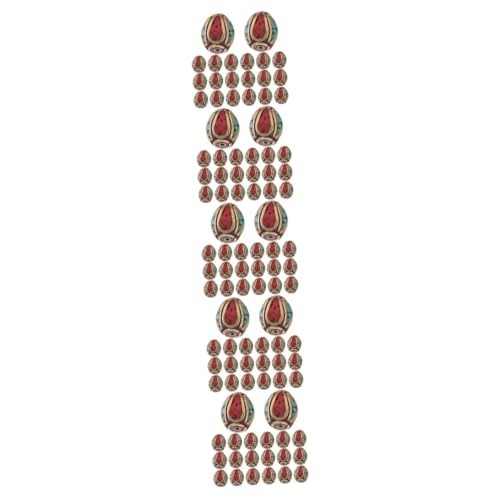 NOLITOY 5 Sätze Buddha Spacer Beads Nepal Style Diy Schmuckperlen Handgefertigte Abstandshalter Für Armbänder Dekorative Perlen Für Bastelprojekte Antikes Design Für 20 Stück * 5 von NOLITOY