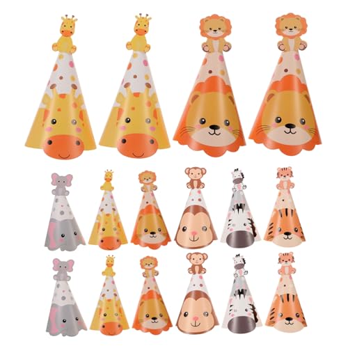 NOLITOY 5 Sätze Dschungel Tier Partyhüte für Verstellbare Papiertüten mit Waldtier Motiven Leichte Bequeme Geburtstagsmützen für Jungen und Mädchen für Kleine Familienfeiern und Kreative NOLITOY 5 Sätze Dschungel Tier Partyhüte für Verstellbare Papiertüten mit Waldtier Motiven Leichte Bequeme Geburtstagsmützen für Jungen und Mädchen für Kleine Familienfeiern und Kreative von NOLITOY