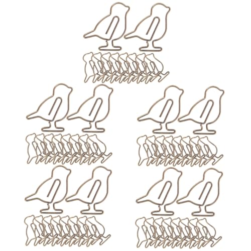 NOLITOY 5 Sätze Kreative Büroklammern Aus Metall Antik Braune Vogel Designs Praktische Klammern Für Notizen Dokumente Und Kreative Bastelprojekte 20 Stück * 5 von NOLITOY
