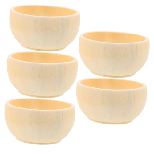 NOLITOY 5 Stck Teiliges Unbemalter Holzschalen aus Natürlichem Holz Glatte Oberfläche für DIY Bastelprojekte Kreative Holzschalen für Heimdekoration und Kunsthandwerk NOLITOY 5 Stck Teiliges Unbemalter Holzschalen aus Natürlichem Holz Glatte Oberfläche für DIY Bastelprojekte Kreative Holzschalen für Heimdekoration und Kunsthandwerk von NOLITOY