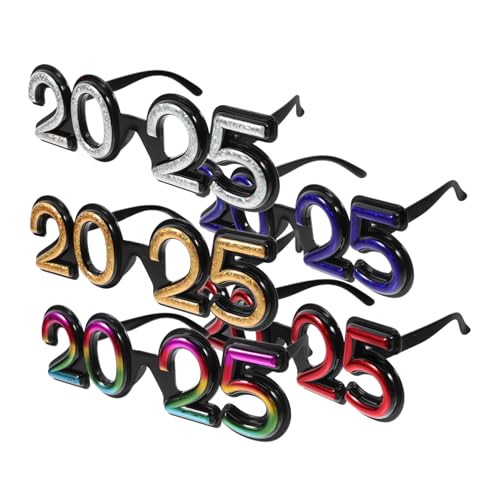 NOLITOY 5 Stück 2025 2025 Partybrille Brillen für das neue Jahr 2025 frohes neues jahr gastgeschenke faschingsbrille Festivalbrille Silvester Gefälligkeiten Silvester-Party-Accessoires Stk NOLITOY 5 Stück 2025 2025 Partybrille Brillen für das neue Jahr 2025 frohes neues jahr gastgeschenke faschingsbrille Festivalbrille Silvester Gefälligkeiten Silvester-Party-Accessoires Stk von NOLITOY