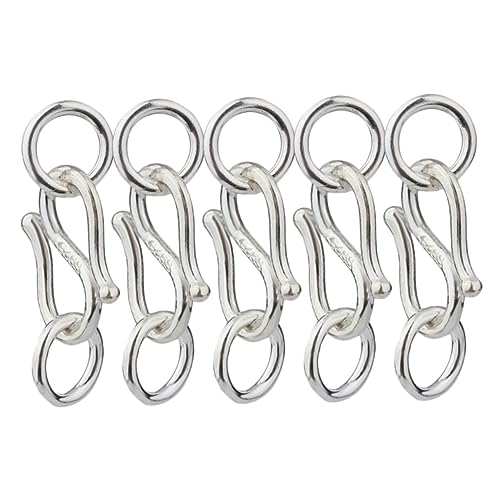 NOLITOY 5 Stück DIY Silberschmuckzubehör Herstellung Von Schmuckverschlüssen Und Verschlüssen Halskettenhaken Und Verschlüsse S Verschluss Schmuck Armbandhakenverschluss Sterling Silber von NOLITOY