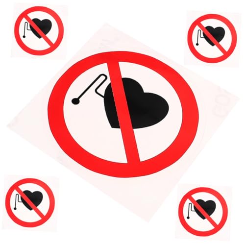 NOLITOY 5 Stück No Warning Sticker Teilig Runde Selbstklebende Vinyl Aufkleber Wasserfest Stark Haftend Zuverlässige Sicherheitswarnung für Glatte Oberflächen Einfach Anzubringen NOLITOY 5 Stück No Warning Sticker Teilig Runde Selbstklebende Vinyl Aufkleber Wasserfest Stark Haftend Zuverlässige Sicherheitswarnung für Glatte Oberflächen Einfach Anzubringen von NOLITOY
