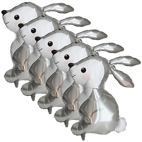 NOLITOY 5 Stück Ostern Hase Folienballons Niedliche Dschungelkaninchen Dekoration für Kindergeburtstag Shower Osterfeier Innen und Außendekoration NOLITOY 5 Stück Ostern Hase Folienballons Niedliche Dschungelkaninchen Dekoration für Kindergeburtstag Shower Osterfeier Innen und Außendekoration von NOLITOY