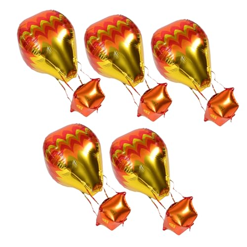 NOLITOY 5 Stück Teiliges Aluminiumfolie Heißluftballon Luftballons Wiederverwendbare Partydekorationen für Indoor und Outdoor Vielseitig Einsetzbar für Geburtstage Hochzeiten und NOLITOY 5 Stück Teiliges Aluminiumfolie Heißluftballon Luftballons Wiederverwendbare Partydekorationen für Indoor und Outdoor Vielseitig Einsetzbar für Geburtstage Hochzeiten und von NOLITOY