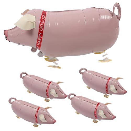 NOLITOY 5 Stück Teiliges Aufblasbare Schweineballons aus Langlebigem Material Lustiges Partyspielzeug und Geburtstagszubehör für Stressabbau und Outdoor Spielspaß von NOLITOY