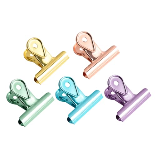 NOLITOY 5 Stück Teiliges Bunte Edelstahl Büroklammern Kreative Form Langlebig Rostfrei Praktische Kleine Clips für Ordner Notizen Scrapbooks für Büro Schule Zuhause NOLITOY 5 Stück Teiliges Bunte Edelstahl Büroklammern Kreative Form Langlebig Rostfrei Praktische Kleine Clips für Ordner Notizen Scrapbooks für Büro Schule Zuhause von NOLITOY
