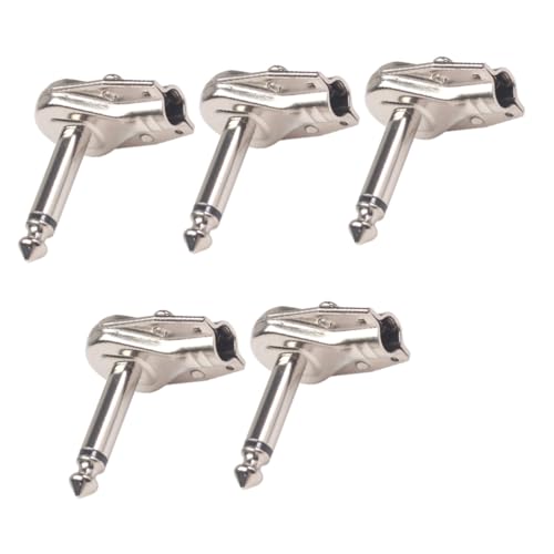 NOLITOY 5 Stück Teiliges Effektpedal Stecker Adapterkabel Silberner Gitarren Pedalverbinder Platzsparend Langlebig Kompatibel mit Pedalboards für Professionelle Gitarristen und NOLITOY 5 Stück Teiliges Effektpedal Stecker Adapterkabel Silberner Gitarren Pedalverbinder Platzsparend Langlebig Kompatibel mit Pedalboards für Professionelle Gitarristen und von NOLITOY