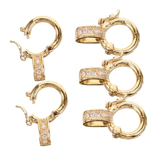 NOLITOY 5 Stück Teiliges Goldene Schmuckverschlüsse für Armbänder und Vielseitige DIY Verbindungsstücke Langlebige und Stilvolle Metallklammern für Schmuckprojekte von NOLITOY