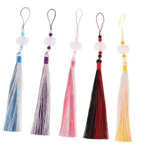 NOLITOY 5 Stück Teiliges Hanfu Quasten Langlebigem Stoff Farbintensive Chinesische Stil Anhänger Vielseitig Einsetzbar als Taillenschmuck Angenehm Weich für Traditionelle Trachten von NOLITOY