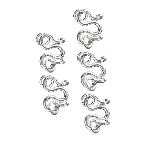 NOLITOY 5 Stück Teiliges S haken Verschluss aus Sterling Silber Langlebige Schmuckverschlüsse für DIY Armband und Halskette Eleganter Rostfreier Kettenverschluss für Schmuckzubehör NOLITOY 5 Stück Teiliges S haken Verschluss aus Sterling Silber Langlebige Schmuckverschlüsse für DIY Armband und Halskette Eleganter Rostfreier Kettenverschluss für Schmuckzubehör von NOLITOY