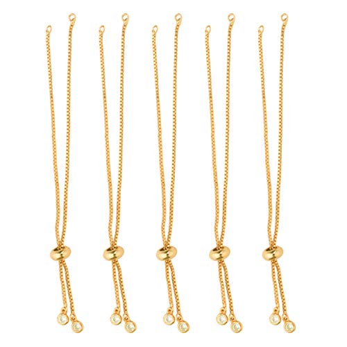 NOLITOY 5 Stück Teiliges Verstellbare Armbänder DIY Halbkette für Schmuckherstellung Langlebig und Elegant für Bastelprojekte und Persönliche von NOLITOY