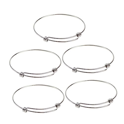 NOLITOY 5 Stück Teiliges Verstellbare DIY Armbänder Elastische Drahtarmbänder für Schmuckherstellung für Bastelprojekte und von NOLITOY