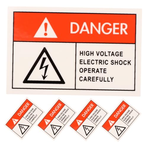 NOLITOY 5 Stück Teiliges Warnschild Elektrische Gefahr Aufkleber Hochsichtbar Selbstklebend für Industrie Gewerbe Haushalt Sicherheitskennzeichnung Gefahrenhinweis NOLITOY 5 Stück Teiliges Warnschild Elektrische Gefahr Aufkleber Hochsichtbar Selbstklebend für Industrie Gewerbe Haushalt Sicherheitskennzeichnung Gefahrenhinweis von NOLITOY