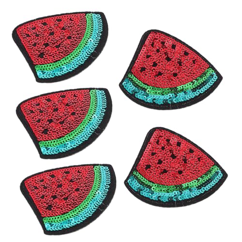 NOLITOY 5 Stück Wassermelonen Bügelmotive aus Stoff Bestickte Obst Patches zum Aufbügeln für Kleidung Rucksäcke Hüte und DIY Nähzubehör Rote Süße Applikationen für Textilien NOLITOY 5 Stück Wassermelonen Bügelmotive aus Stoff Bestickte Obst Patches zum Aufbügeln für Kleidung Rucksäcke Hüte und DIY Nähzubehör Rote Süße Applikationen für Textilien von NOLITOY