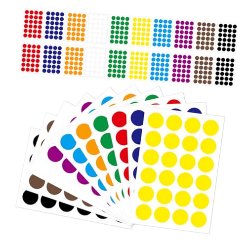 NOLITOY 50 Blatt Klebepunkte Selbstklebende Farbetiketten Farben Je Je Aufkleber zum Markieren Beschriften und Organisieren für Büro Schule Haushalt NOLITOY 50 Blatt Klebepunkte Selbstklebende Farbetiketten Farben Je Je Aufkleber zum Markieren Beschriften und Organisieren für Büro Schule Haushalt von NOLITOY