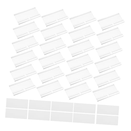 NOLITOY 50 Satz Transparente Etikettenhalter mit Doppelklammer für Regale Stabiler Clip für Preisschilder und Warenbeschriftung Klarer Sichtschutz für Einzelhandel Supermarkt Geschäft NOLITOY 50 Satz Transparente Etikettenhalter mit Doppelklammer für Regale Stabiler Clip für Preisschilder und Warenbeschriftung Klarer Sichtschutz für Einzelhandel Supermarkt Geschäft von NOLITOY