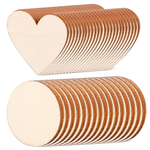 NOLITOY 50 Stck Teiliges DIY Holzscheiben Runde Herzförmige Holzplättchen Naturbelassen Vielseitig zum Bemalen Schnitzen Gravieren für Bastelprojekte und Kindergarten NOLITOY 50 Stck Teiliges DIY Holzscheiben Runde Herzförmige Holzplättchen Naturbelassen Vielseitig zum Bemalen Schnitzen Gravieren für Bastelprojekte und Kindergarten von NOLITOY