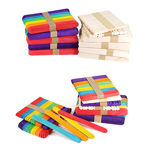 NOLITOY 50 Stück Bunte Holzstäbchen Natürliches Eisstiele Bastelset für DIY Handwerk Klassenzimmer Projekte Umweltfreundlich Splintfrei NOLITOY 50 Stück Bunte Holzstäbchen Natürliches Eisstiele Bastelset für DIY Handwerk Klassenzimmer Projekte Umweltfreundlich Splintfrei von NOLITOY