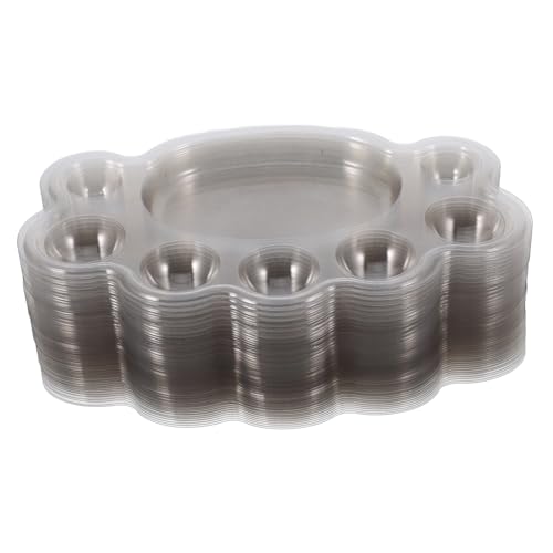 NOLITOY 50 Stück Einweg Fußform Malpalette für Transparente Malplatten mit Fächern für DIY Kunstprojekte Einfache Entsorgung NOLITOY 50 Stück Einweg Fußform Malpalette für Transparente Malplatten mit Fächern für DIY Kunstprojekte Einfache Entsorgung von NOLITOY