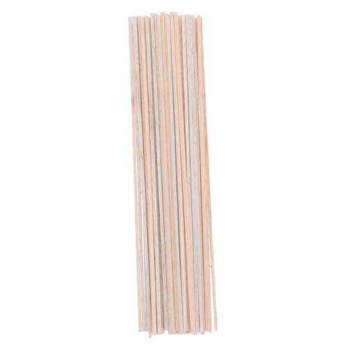 NOLITOY 50 Stück Holzstäbe Quadratisch Leichte Holzleisten für Diy Basteln Modellbau Stabile Werkstücke Natürliche Holzleisten für Kreative Projekte von NOLITOY