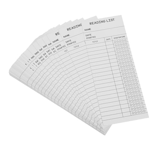 NOLITOY 50 Stück Leselisten Lesezeichen aus Dickem Papier Stabiles Blanko Bibliothekskarten Lesezeichen für Notizen Leichte Buchseitenhalter für Leser Kompakte Lesetracker ohne Loch NOLITOY 50 Stück Leselisten Lesezeichen aus Dickem Papier Stabiles Blanko Bibliothekskarten Lesezeichen für Notizen Leichte Buchseitenhalter für Leser Kompakte Lesetracker ohne Loch von NOLITOY
