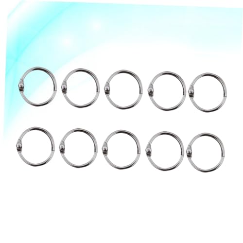NOLITOY 50 Stück Metall Buchringe Snap Ring Schlüsselringe Silber DIY Ringbuch Binder Ringe Loseblatt Ringbindung für Scrapbook Büro Zuhause NOLITOY 50 Stück Metall Buchringe Snap Ring Schlüsselringe Silber DIY Ringbuch Binder Ringe Loseblatt Ringbindung für Scrapbook Büro Zuhause von NOLITOY