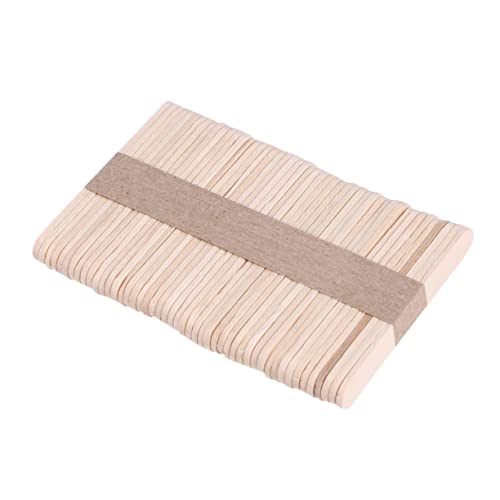 NOLITOY 50 Stück Modellmaterialien für Holzbrettgebäude große Bastelstäbe am Stiel Eisstiele zum Basteln kleine Eisstiele holzstäbchen Eisstange Jumbo -farbige Bastelstangen Hölzern von NOLITOY