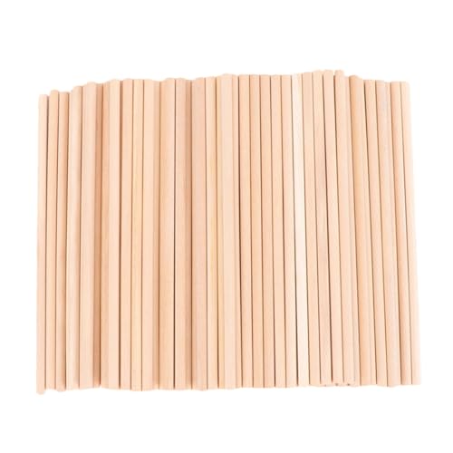 NOLITOY 50 Stück Naturbelassene Holzstäbe zum Basteln Glatte Runde Holzstäbe für Modellbau Holzspielzeug und Kreative Handwerksprojekte NOLITOY 50 Stück Naturbelassene Holzstäbe zum Basteln Glatte Runde Holzstäbe für Modellbau Holzspielzeug und Kreative Handwerksprojekte von NOLITOY