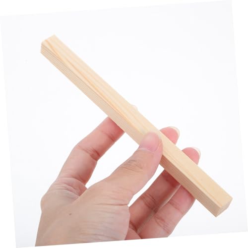 NOLITOY 50 Stück Quadratische Holzstäbe Unbehandelte Holzdübel für DIY Basteln Kleine Holzleisten zum Gestalten von Dekorationen und Handwerksprojekten von NOLITOY
