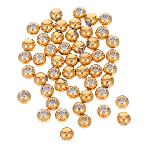 NOLITOY 50 Stück Rund Spacer Perlen Glatt Metall Abstandshalter mit Loch für Schmuckherstellung Armbänder Halsketten Diy Basteln NOLITOY 50 Stück Rund Spacer Perlen Glatt Metall Abstandshalter mit Loch für Schmuckherstellung Armbänder Halsketten Diy Basteln von NOLITOY