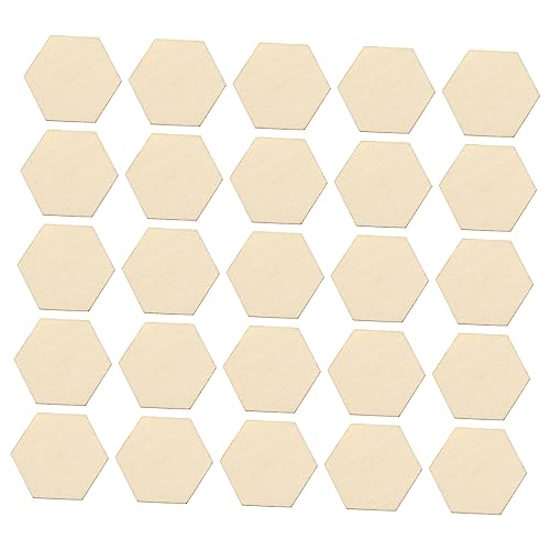 NOLITOY 50 Stück Sechseckige Holzsplitter Dekorationen Hochzeitstischdekoration Dekorationen Für Zuhause Waben Karten Sechseckformen Buntes Holziges Geometrisch von NOLITOY
