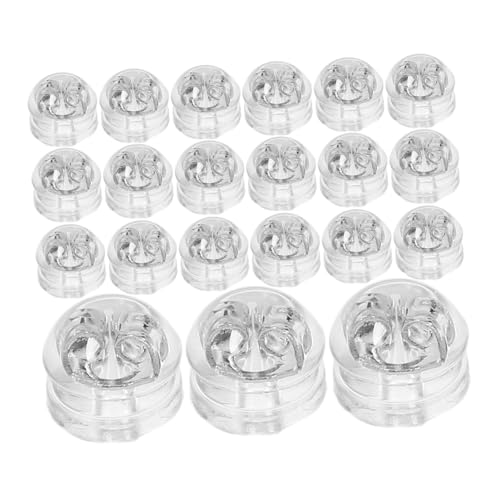NOLITOY 50 Stück Silikon Ohrring Stopper für Dünne Stifte Weiche Klare Ohrstecker Verschlüsse Wiederverwendbar Komfortabel Silberfarbene Hamburger-form Geeignet für Erwachsene von NOLITOY