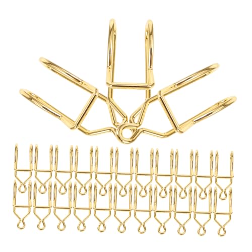 NOLITOY 50 Stück Taschenuhr Ketten Verschlussclips aus Metall DIY Zubehör für Taschenuhrketten Cowboy und Hosenträgerketten Sichere Glatte Ösen Einfache Befestigung Vielseitig Einsetzbar von NOLITOY