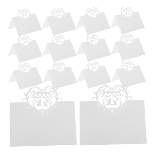 NOLITOY 50 Stück Teiliges Hochzeit Platzkarten mit Liebe Vogel Motiv Weiße Gefaltete Tischkarten aus Stabilem Karton für Empfang Brautparty und Festliche Sitzordnung Beschreibbar NOLITOY 50 Stück Teiliges Hochzeit Platzkarten mit Liebe Vogel Motiv Weiße Gefaltete Tischkarten aus Stabilem Karton für Empfang Brautparty und Festliche Sitzordnung Beschreibbar von NOLITOY