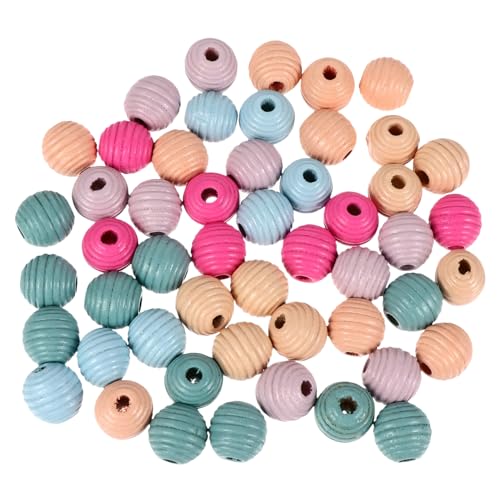 NOLITOY 50 Stück Teiliges Holzperlen Bunt Rund für DIY Schmuckherstellung Armbänder Bastelmaterial Perlen Zubehör NOLITOY 50 Stück Teiliges Holzperlen Bunt Rund für DIY Schmuckherstellung Armbänder Bastelmaterial Perlen Zubehör von NOLITOY