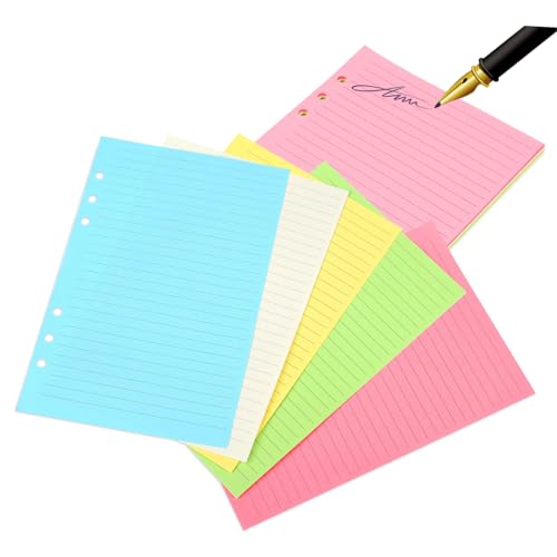 NOLITOY 50 Stück Teiliges Nachfüllpapier mit Löchern Linierte Einlagen Dickes Glattes Bastelpapier für Planer Ringbücher Notizbücher Geeignet für Schreiben Zeichnen Journal Installieren NOLITOY 50 Stück Teiliges Nachfüllpapier mit Löchern Linierte Einlagen Dickes Glattes Bastelpapier für Planer Ringbücher Notizbücher Geeignet für Schreiben Zeichnen Journal Installieren von NOLITOY