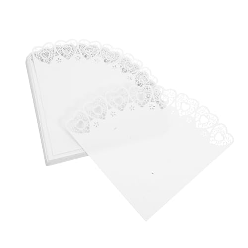 NOLITOY 50 Stück Weiße Hohlgeschnittene Papiertüten für Hochzeiten Partys Jubiläen Kreative Halter für Blütenblätter und Konfetti von NOLITOY