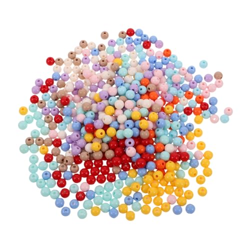 NOLITOY 500 Stück Acryl Perlen Runde Fest Farbe Spacer Beads mit Gerade Bunte DIY Schmuck Perlen für Armbänder Halsketten Telefonketten Bastelzubehör NOLITOY 500 Stück Acryl Perlen Runde Fest Farbe Spacer Beads mit Gerade Bunte DIY Schmuck Perlen für Armbänder Halsketten Telefonketten Bastelzubehör von NOLITOY