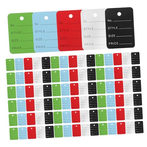 NOLITOY 500 Stück Blanko Papier Preisschilder mit Schnur Kleine Beschreibbare Aufhängeschilder in Farben Rot Blau Grün für Schmuck Kleidung Taschen Einzelhandel und Lagerverwaltung NOLITOY 500 Stück Blanko Papier Preisschilder mit Schnur Kleine Beschreibbare Aufhängeschilder in Farben Rot Blau Grün für Schmuck Kleidung Taschen Einzelhandel und Lagerverwaltung von NOLITOY