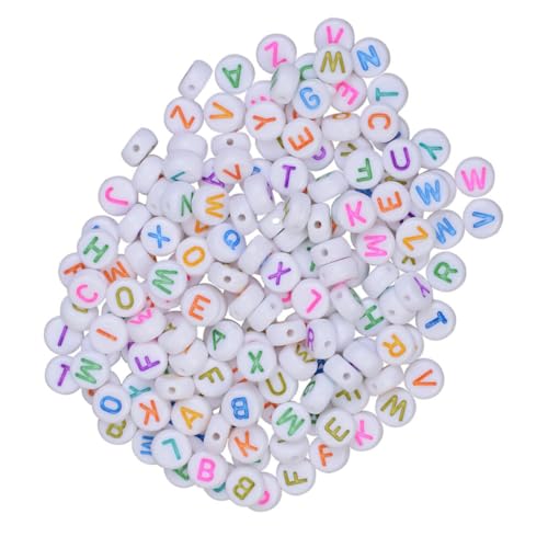 NOLITOY 500 Stück Bunte Buchstabenperlen Runde DIY Schmuckperlen für Armbänder Halsketten Basteln Schmuckdeko NOLITOY 500 Stück Bunte Buchstabenperlen Runde DIY Schmuckperlen für Armbänder Halsketten Basteln Schmuckdeko von NOLITOY