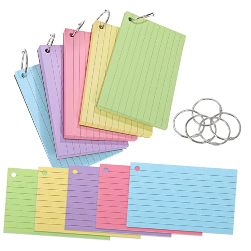 NOLITOY 500 Stück Indexnotizen Gruß Pflicht Mehrfarbig Stichwort Loch Karten Zum Lernen Linierte Karteikarten Spiral- Linierte Lernkarten Revision Studieren Kind Papier NOLITOY 500 Stück Indexnotizen Gruß Pflicht Mehrfarbig Stichwort Loch Karten Zum Lernen Linierte Karteikarten Spiral- Linierte Lernkarten Revision Studieren Kind Papier von NOLITOY