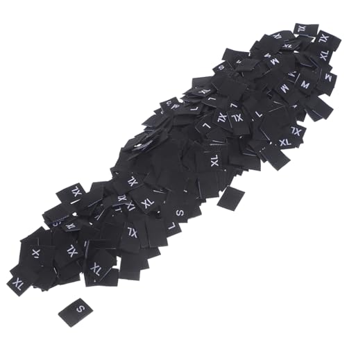 NOLITOY 500 Stück Kleidung Größenetiketten Woven Tags für Kleider Schwarz Praktische zur Größenkennzeichnung für Geschäft und Zuhause mit Je NOLITOY 500 Stück Kleidung Größenetiketten Woven Tags für Kleider Schwarz Praktische zur Größenkennzeichnung für Geschäft und Zuhause mit Je von NOLITOY