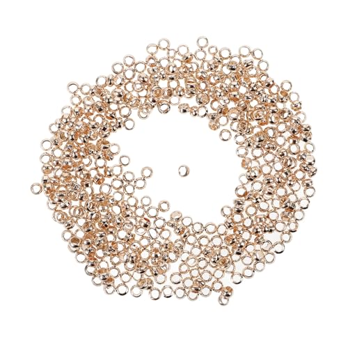 NOLITOY 500 Stück Roségold Metall Spacer Beads für Schmuckherstellung Einfache Runde Zwischenperlen zum Basteln von Armbändern und DIY Schmuck Perlen für Charm Armband Design NOLITOY 500 Stück Roségold Metall Spacer Beads für Schmuckherstellung Einfache Runde Zwischenperlen zum Basteln von Armbändern und DIY Schmuck Perlen für Charm Armband Design von NOLITOY