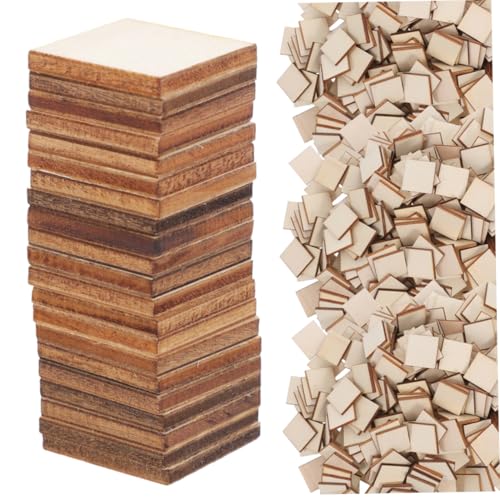 NOLITOY 500 Stück Unbehandelte Quadratische Holzscheiben Dicke Naturholz Blöcke Für DIY Basteln Malen Gravieren Scrapbooking Heimdekoration Kreative Holzplatten NOLITOY 500 Stück Unbehandelte Quadratische Holzscheiben Dicke Naturholz Blöcke Für DIY Basteln Malen Gravieren Scrapbooking Heimdekoration Kreative Holzplatten von NOLITOY