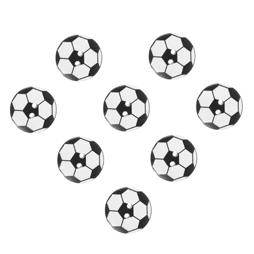 NOLITOY 50stücke Fußball Holzknöpfe Vintage Knöpfe Für Kleidung Bastelprojekte Dekoration Fußballform Natürliche Holzknöpfe Für Kreative Näharbeiten Vielseitig Einsetzbar von NOLITOY